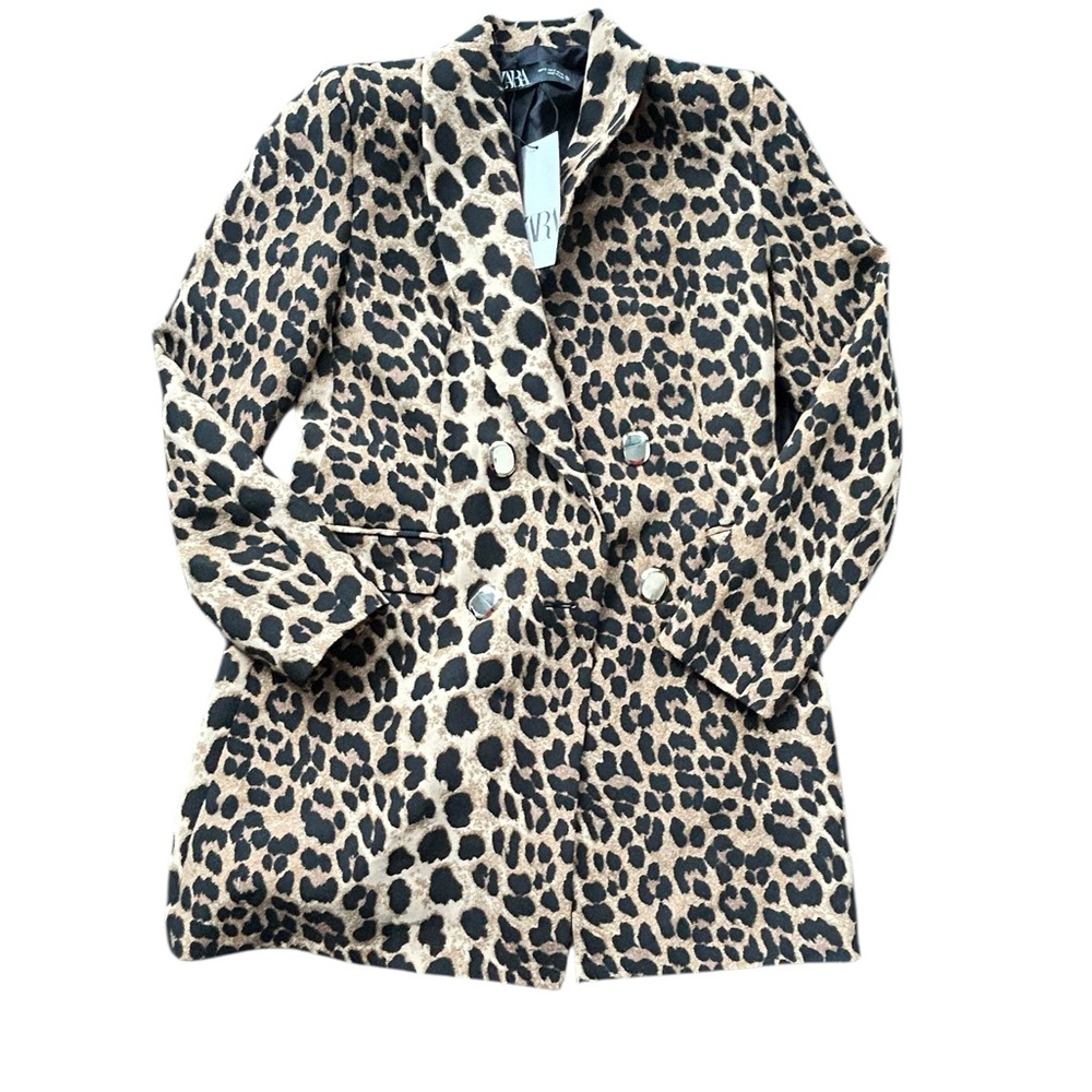 Zara Leopard Print Trench Coat